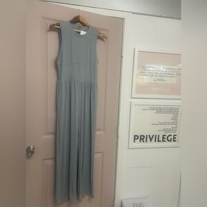 PRIV - Dusty Blue Sleeveless Jumpsuit